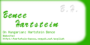 bence hartstein business card